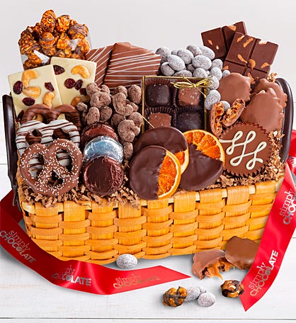 Simply Chocolate Deluxe Splendid Sweets Basket
